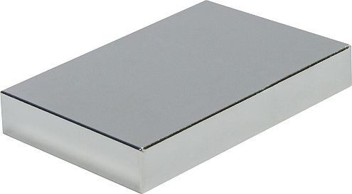 Mag-Mate Nickel Plated Rare Earth Magnet 0.25" Thick 1.00" Width, 2.00"Length 35 MGOe, NE25100200NP35