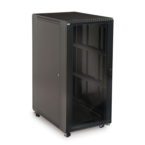 Kendall Howard 27U LINIER, Server Cabinet, Glass/Vented Doors, 36" Depth, 3100-3-001-27