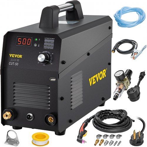 VEVOR Air Plasma Cutter Cutting Machine 50A 110/220V Dual Voltage 1/2" Clean Cut, DLZ50A110220V95JLV5