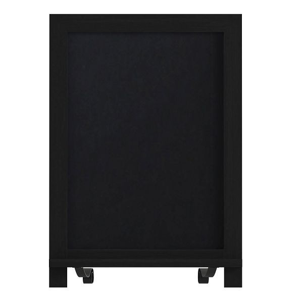 Flash Furniture Canterbury 12" x 17" Black Tabletop Magnetic Chalkboard Sign, Metal Legs, Hanging Wall Chalkboard, HFKHD-GDIS-CRE8-722315-GG