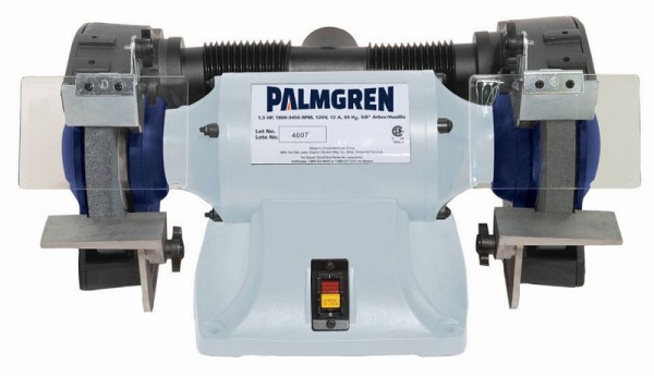Palmgren 8" Powergrind 3/4HP 220/380V, 3PH grinder with dust collection, 9682082