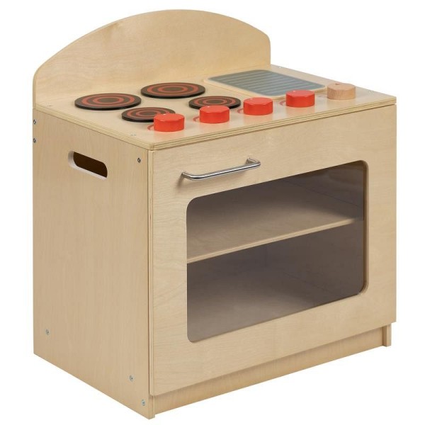 Flash Furniture Hercules Children's Wooden Kitchen Stove for Commercial or Home Use - Safe, Kid Friendly Design, MK-DP001-GG