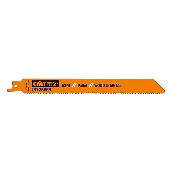CMT Orange Tools Recip Saw Blades for Wood/Metals (BIM) 8"x8-12TPI, 20 Pieces, JS725VFR-20