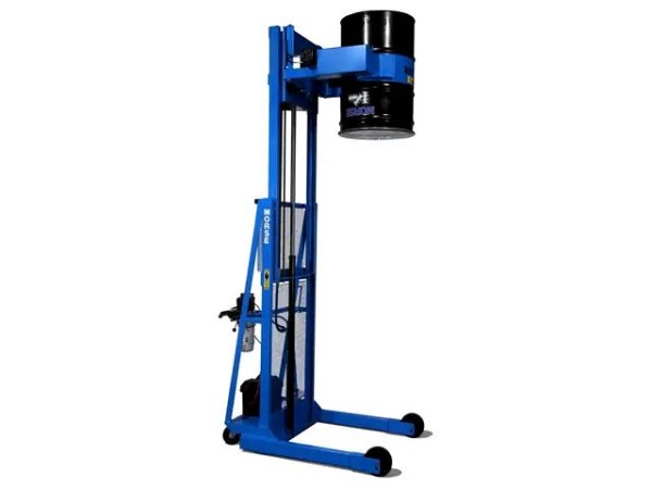 MORSE Vertical-Lift Drum Pourer, 106", AC Power Lift and Tilt, 800 Lbs. Capacity, 520-110