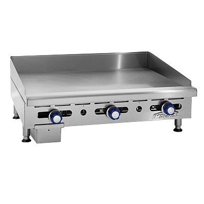 Imperial Countertop Griddle, gas, 24"W x 24"D surface, (2) burners, 3/4" thick smooth plate, IMGA-2428