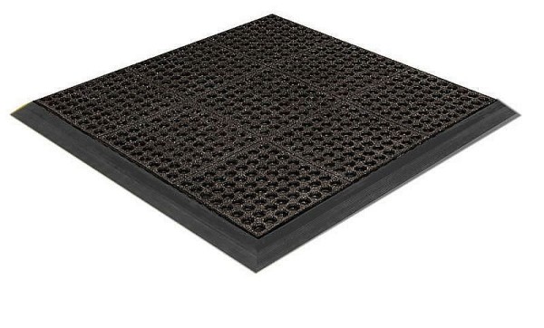 Crown Matting Technologies Dura-Step II with Grit-Safe 5'8" Mat, 3'x3' Black with Grit, KD SR33GT