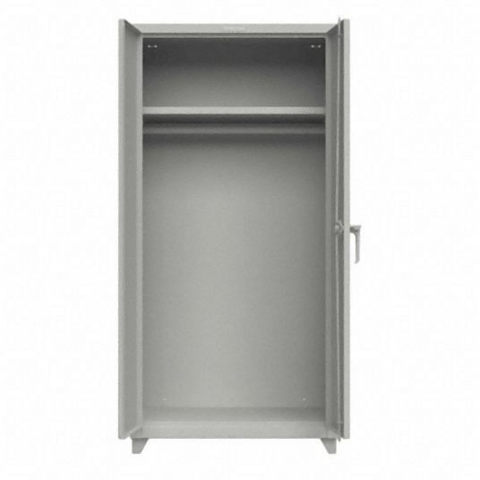Strong Hold Heavy Duty Storage Cabinet, Grey, 75 in H X 36 in W X 24 in D, Assembled, 36-WR-241-L