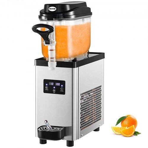 VEVOR Commercial Slush Machine Frozen Drink Slushy Making Machine 6L/1.6 Gals, GSJBXR16L110V8GNXV1