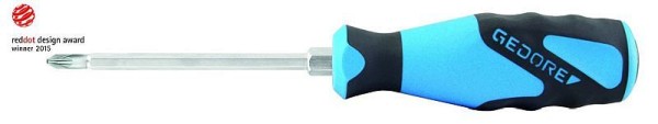 GEDORE Screwdriver Phillips PZ0, 3-component handle, length 145 mm, Tool, 2160 PZ 0, Steel, 6683970