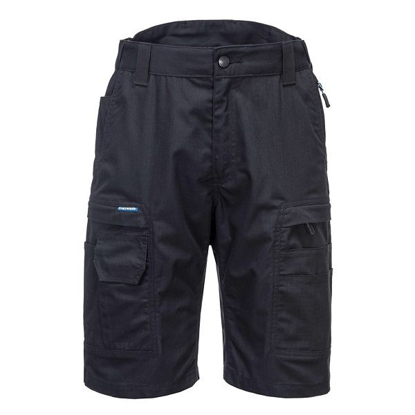 Portwest KX3 Ripstop Shorts, Black, 30, KX340BKR30