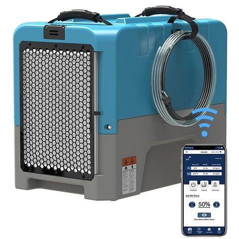 AlorAir Storm LGR Extreme, Blue, WIFI, Large Dehumidifier for Basement, App Controls with Pump, Capacity up to 180 PPD at Saturation Condition, X002IY0ZNT