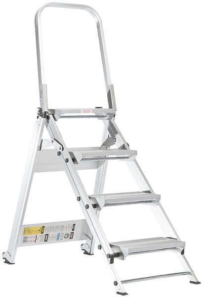 Xtend+Climb 4 Step Folding Safety Step Stool with Handrail, Type 1AA, 375 lb, WT4