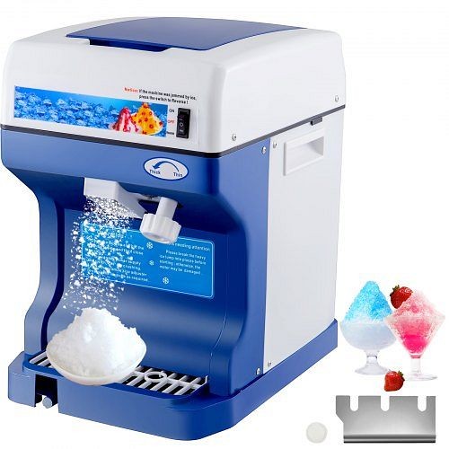 VEVOR 250W Snow Cone Maker, 265 LBS/H, Ice Crusher with Adjustable Ice Texture, BBJ168SY000000001V1