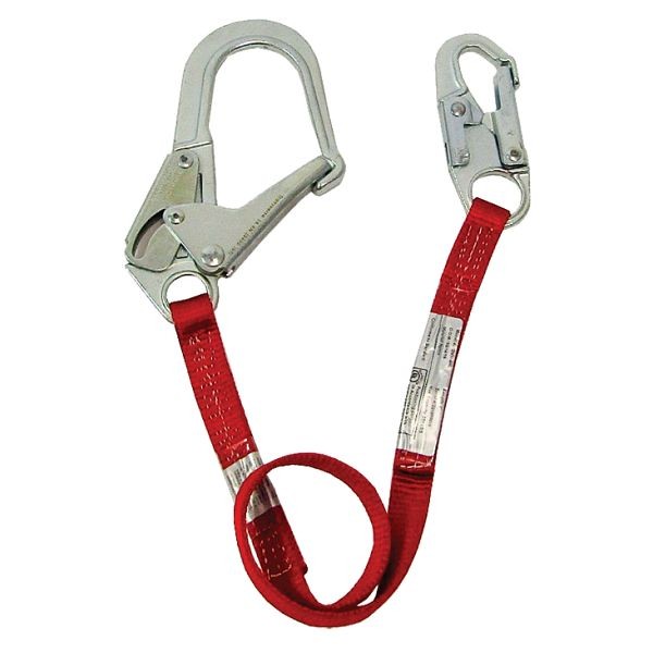Bashlin 1" Nylon Web with SL6650A Rope Snaphook and 5395A Large Ladder Snaphook Ends, 4' Length, 4002NW-4HL