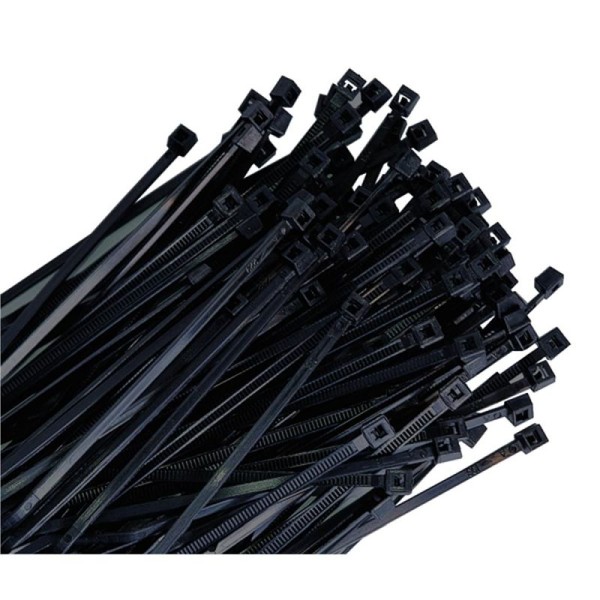 K Tool International 5 pack Wire Tie 7" Black 100/bag 50lb Tensile, KTI78070-5