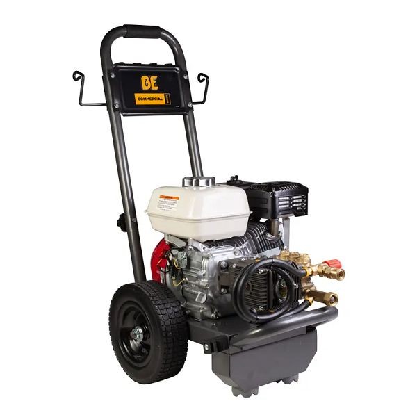 BE Power Equipment 2,500 PSI - 3.0 GPM Gas Pressure Washer with Honda GX200 Engine and Comet Triplex Pump, Powder coated steel frame, B2565HCS