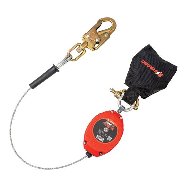 KStrong BRUTE BackerLE 8.5 ft. Cable SRL with swivel snap hook at anchorage end, other end dorsal connector shock pack assembly (ANSI), UFS310206L