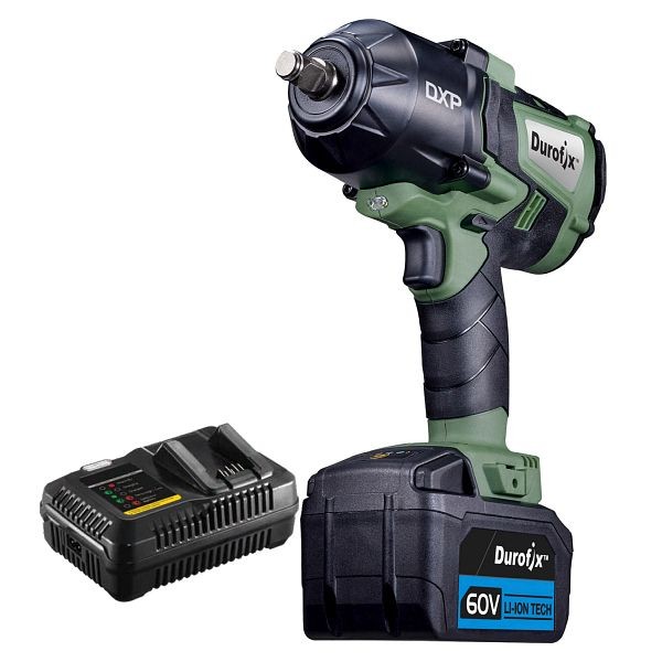 Durofix DXP 60V Cordless 3/4" Brushless Jumbo Impact Wrench (up to 1500 ft-lbs), 3-Stages Torque Control, RI60164-6PM