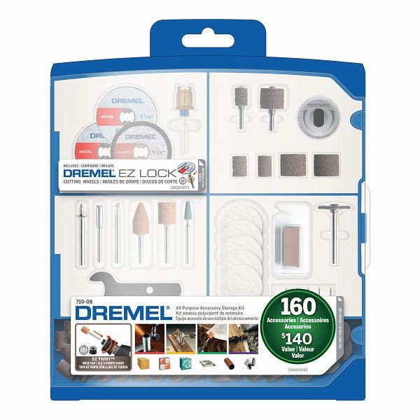 Dremel 160-Piece All-Purpose Accessory Kit, 26150710AL