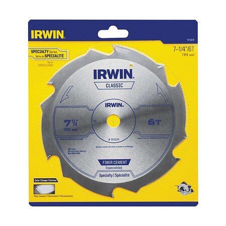 Irwin 7-1/4" 6T Fiber Cement Irwin Classic, 15702ZR
