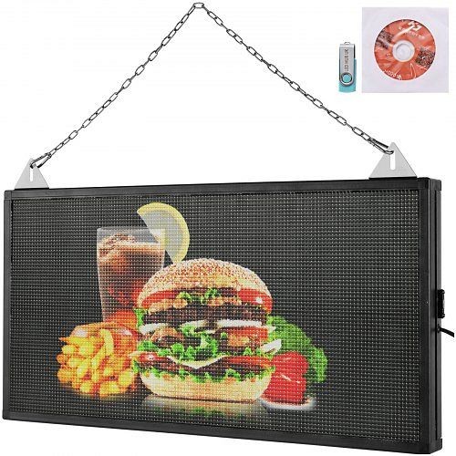 VEVOR LED Scrolling Sign LED Display Board 27 x 14 in 7 Color P5 Electronic Sign, GDBZQCMC27X14B3ITV1