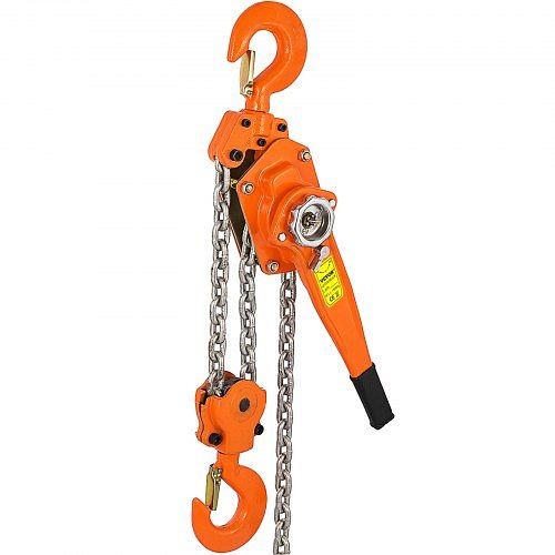 VEVOR Chain Hoist Lever Hoist 0.75t Capacity with 3m Chain And Heavy Duty Hooks, SBHL0.75T3M000001V0