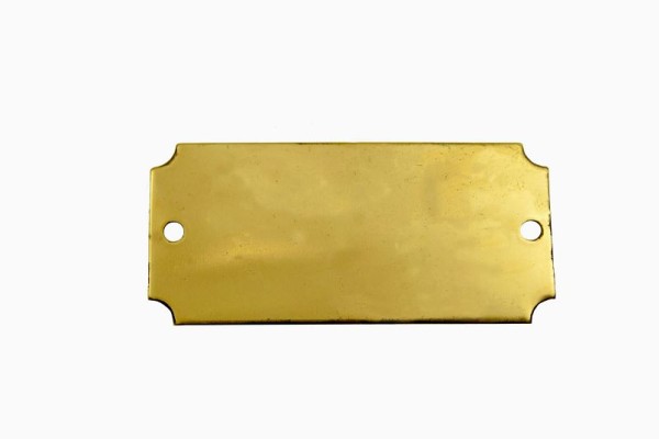 C.H. Hanson Tag-1-7/16"x3-1/16" Notched Corners Brass pack of 100, 41332