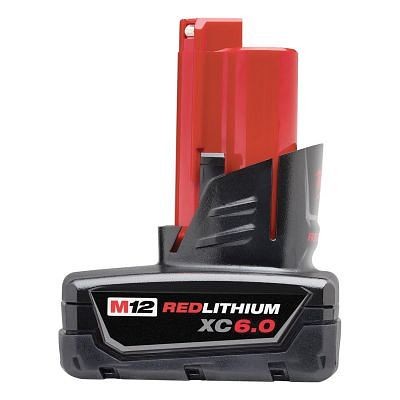 Milwaukee M12 12V Lith-Ion XC Battery Pack 6.0Ah, 48-11-2460