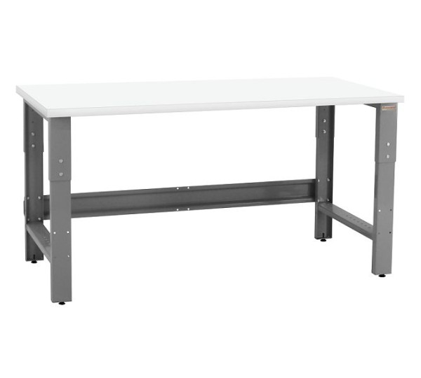 BenchPro Roosevelt Workbench, Formica Laminate Top, Square Cut Edge, 24"W x 48"L x 30"-36"H, 1,200 lbs Capacity, RE2448