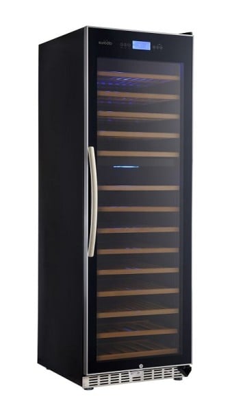 Eurodib Dual Zone Wine Cabinet Black Door, USF168DE