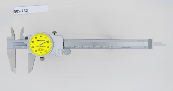 Mitutoyo Dial Caliper, 0-150mm, .01mm, 505-732