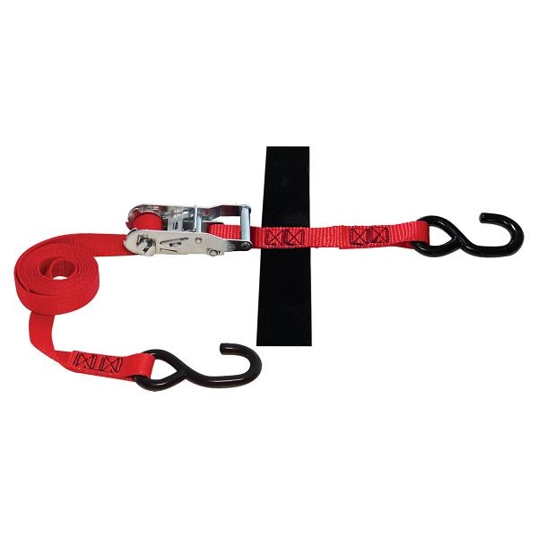 SNAP-LOC 1" X 8' S-Hook Strap Tie-Down with Ratchet 2500 Lb, Bulk Box, Quantity: 20 Pieces, SLTHS108RR