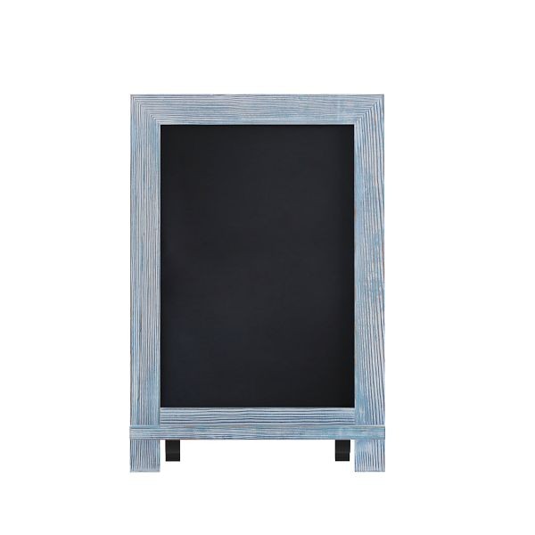 Flash Furniture Canterbury 9.5" x 14" Rustic Blue Tabletop Magnetic Chalkboards with Metal Scrolled Legs, Set of 10, 10-HFKHD-GDIS-CRE8-912315-GG