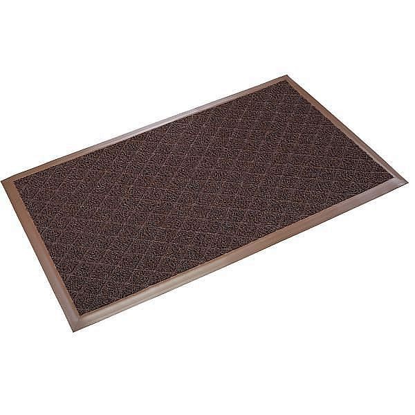 Crown Matting Technologies Diamond-Deluxe Duet Medium-Duty Backed 3'x5' Nosed-All Brown/Caramel, DX MP35BC