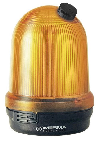 Werma Flashing Beacon, base mount, 230V AC, Yellow, 828.370.68