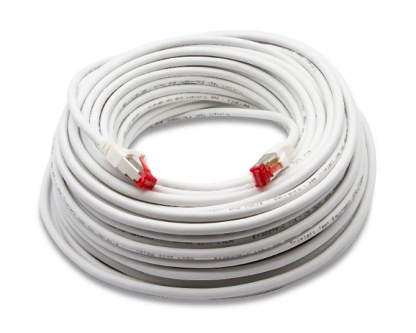Triplett CAT 6A 10GBPS Professional Grade, SSTP 26AWG Patch Cable 100' White, CAT6A-100WH