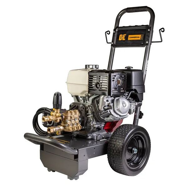 BE Power Equipment 4,000 PSI - 4.0 GPM Gas Pressure Washer with Honda GX390 Engine and Comet Triplex Pump, Powder coated steel frame, B4013HCS