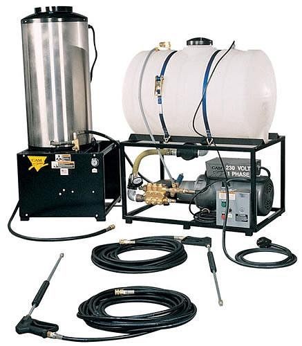 Cam Spray Stationary LP Gas Fired Electric Powered 4 gpm, 3000 psi Hot Water Pressure Washer, 3040STATLEF
