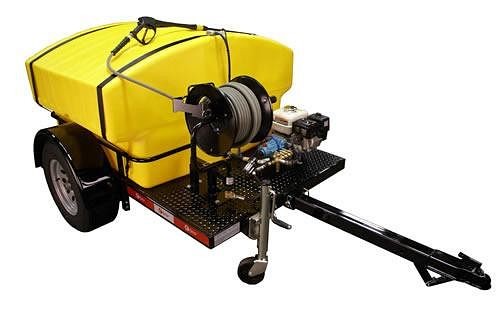 Cam Spray Deluxe Trailer Mounted Gas Powered 3 gpm, 2500 psi Powered Cold Water Pressure Washer, 25006HT