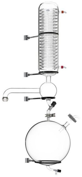 Across International Condenser Set with 20L Receiving Flask for Ai Glass Reactors, R100-CondenserSet