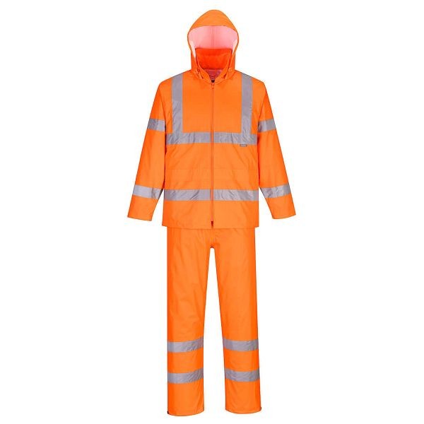Portwest Hi-Vis Packaway Rainsuit, Orange, 4XL, H448ORR4XL