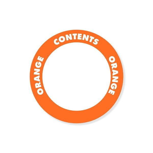 OilSafeSystem Paper Circular Label, 2", Orange, 280506