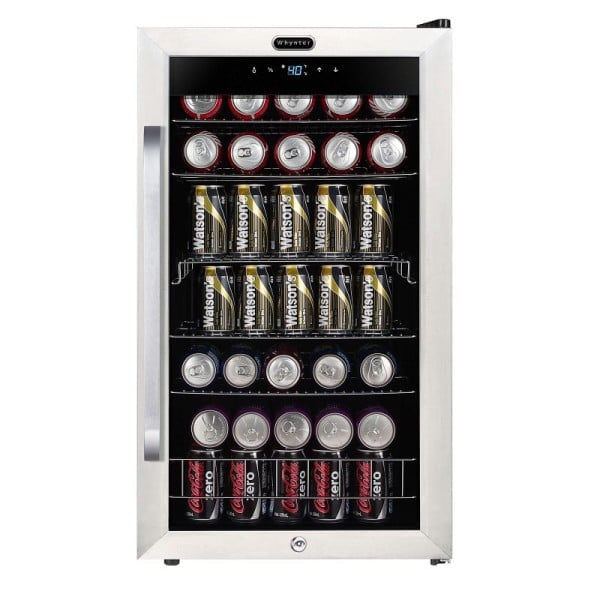 Whynter Freestanding 121 can Beverage Refrigerator with Digital Control and Internal Fan, BR-1211DS