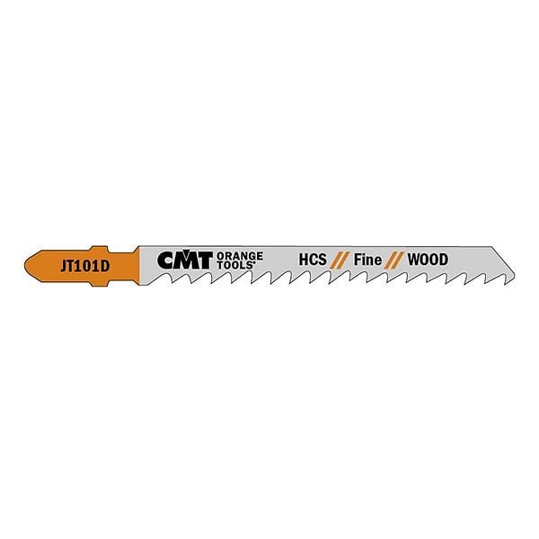 CMT Orange Tools 5 Jig Saw Blades HCS 4"x6TPI (Wood/Straight/Fine), JT101D-5