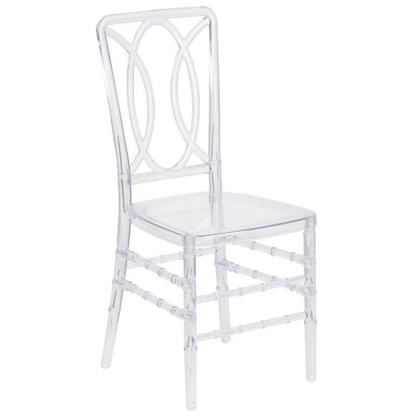 Flash Furniture Flash Elegance Crystal Ice Stacking Chair with Designer Back - Event Chair - UV Resistant, BH-H007-CRYSTAL-GG
