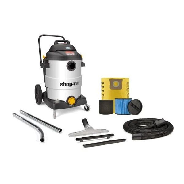 Shop-Vac 16 Gallon 6.5 Peak Hp Stainless Steel Contractor Series Wet/Dry Vacuum With Svx2 Motor Technology, 9627806