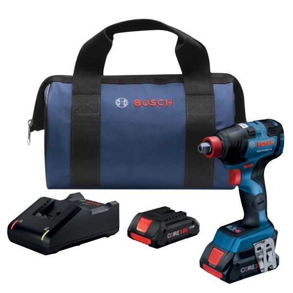 Bosch 18V EC Brushless Connected-Ready Freak 1/4 Inches and 1/2 Inches Two-In-One Bit/Socket Impact Driver Kit, 06019G4212