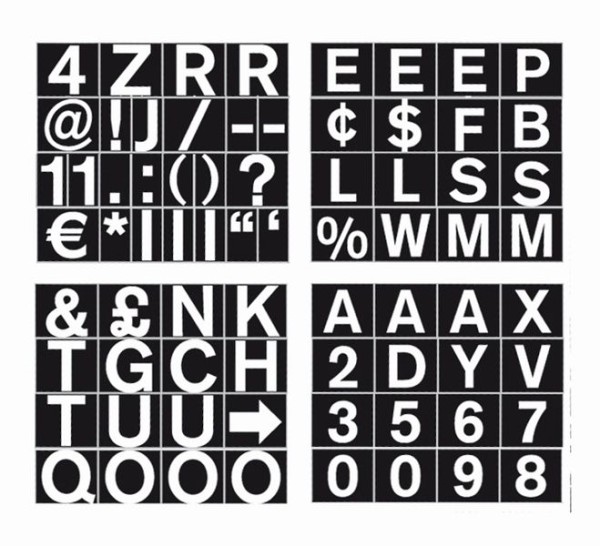 MasterVision 1" Magnetic Set of Letters, Numbers & Symbols, Qty: 70 pieces, CAR0702