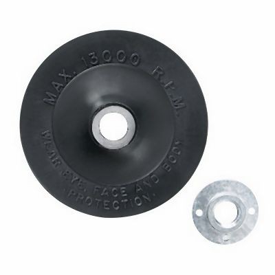 Bosch 4-1/2 Inches Angle Grinder Accessory Rubber Backing Pad with Lock Nut, 2610906278
