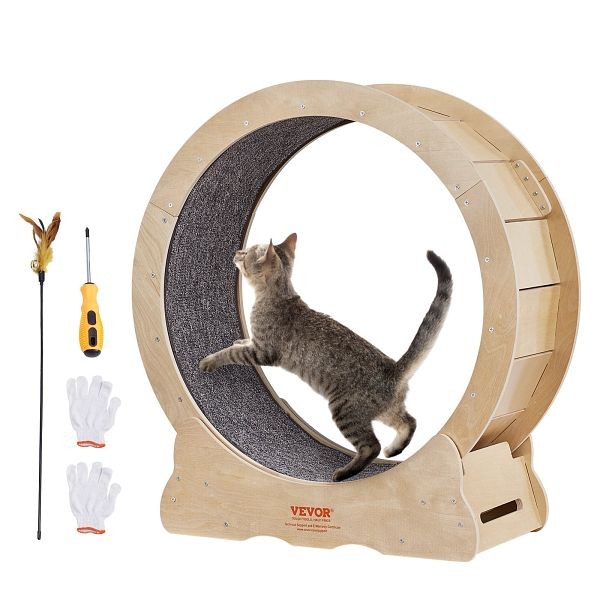 VEVOR Cat Exercise Wheel 29.5 inch, Large Cat Treadmill Wheel for Indoor Cats, MPBJ295INCH0V5WW9V0